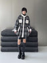Contrast Panel Check Shirt Jacket